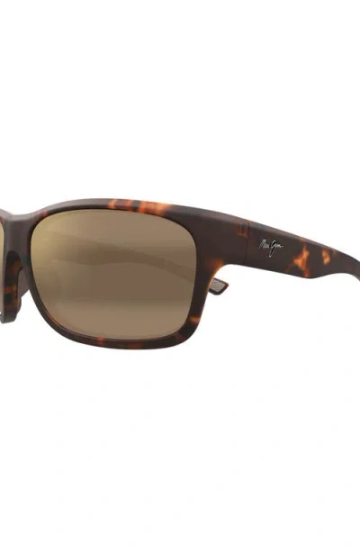 Maui Jim 'ano Nui 63mm Oversize Polarizedplus2® Rectangular Wrap Sunglasses