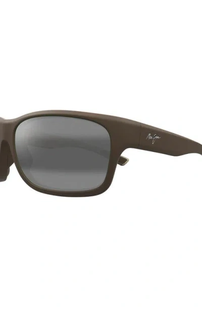 Maui Jim 'ano Nui 63mm Oversize Polarizedplus2® Rectangular Wrap Sunglasses