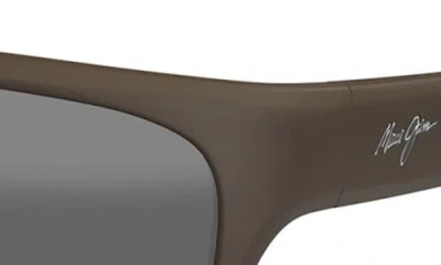 Maui Jim 'ano Nui 63mm Oversize Polarizedplus2® Rectangular Wrap Sunglasses
