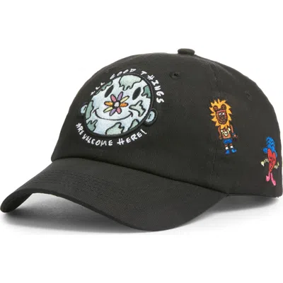 Vic Garcia World Good World Embroidered Adjustable Baseball Cap