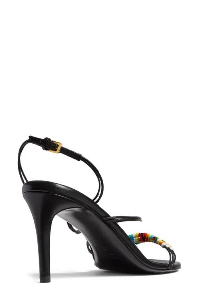 Khaite Loop Bead-embellished Leather Sandals