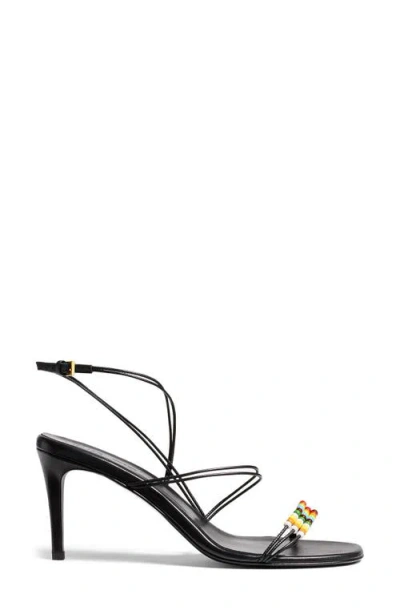 Khaite Loop Bead-embellished Leather Sandals
