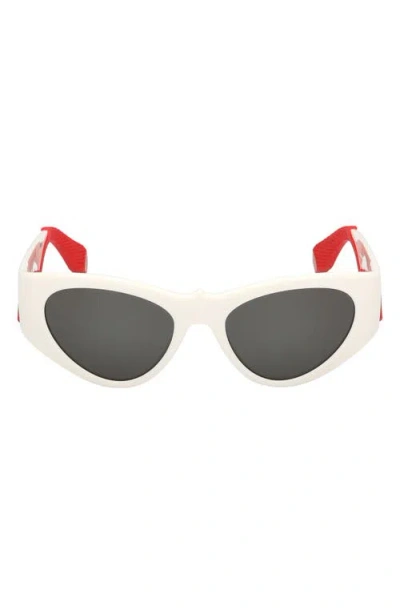 Christian Louboutin 54mm Loubishark Cat Eye Sunglasses In Neutral