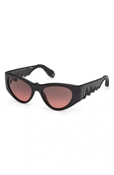 Christian Louboutin Loubishark Acetate Cat-eye Sunglasses In Black