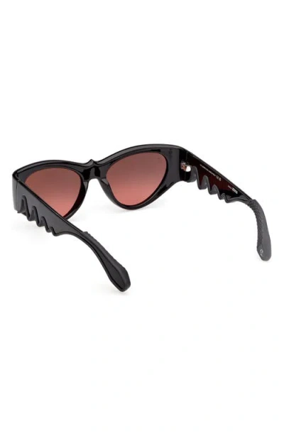 Christian Louboutin Loubishark Acetate Cat-eye Sunglasses In Black