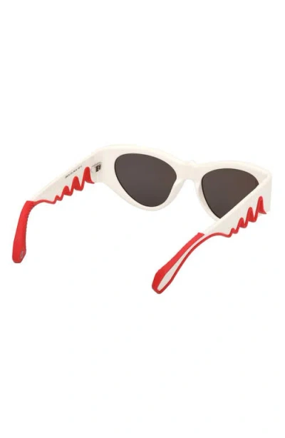 Christian Louboutin 54mm Loubishark Cat Eye Sunglasses In Neutral