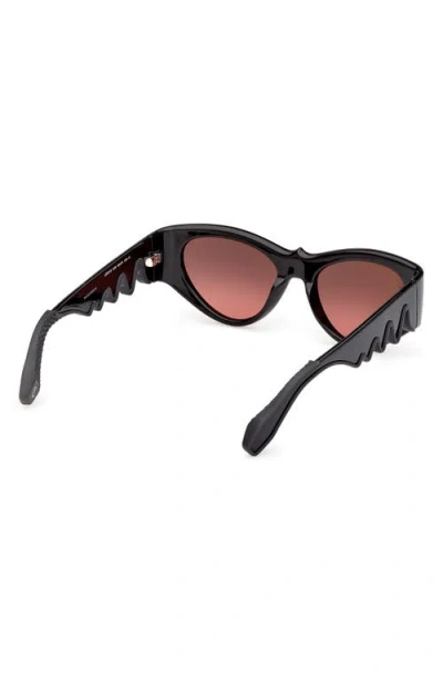 Christian Louboutin Loubishark Acetate Cat-eye Sunglasses In Black