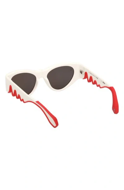 Christian Louboutin 54mm Loubishark Cat Eye Sunglasses In Neutral
