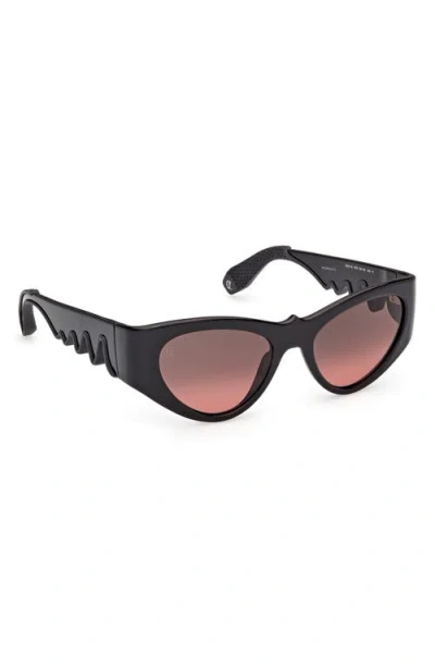 Christian Louboutin Loubishark Acetate Cat-eye Sunglasses In Black