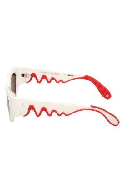 Christian Louboutin 54mm Loubishark Cat Eye Sunglasses In Neutral