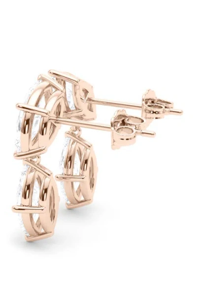 Hautecarat Lab Grown Diamond Twin Marquise Cut Drop Earrings