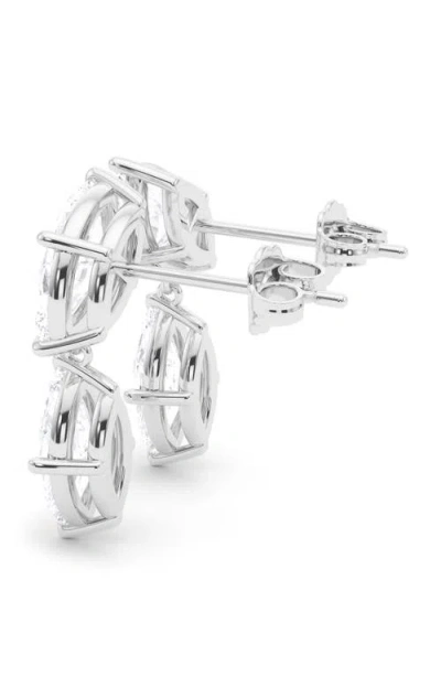Hautecarat Lab Grown Diamond Twin Marquise Cut Drop Earrings