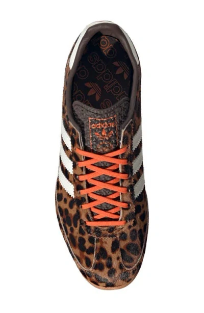 Adidas Originals Womens Adidas Sl 72 Leopard-print Suede And Mesh Low-top Trainers In Black