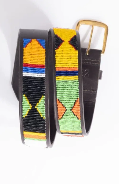 Koy Clothing Maasai Beaded Belt Mwezi Wide