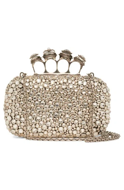 Alexander Mcqueen Mcqueen Spider Crystal Knuckle Box Clutch