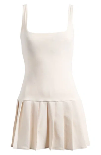 Pacsun Drop Waist Pleated Tank Minidress In White