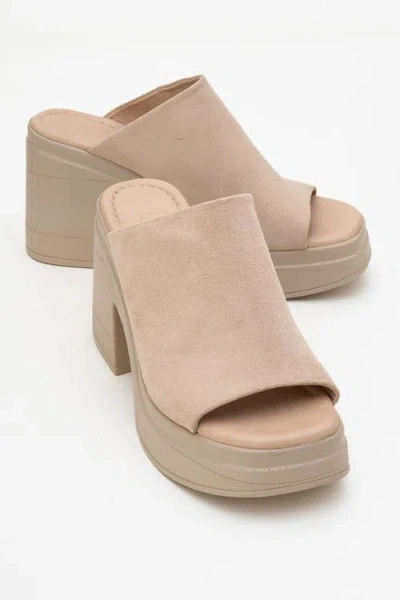 Forever & Always Shoes Nola Leather Platform Mules