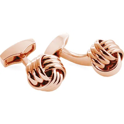 Tateossian Rose Gold Cable Knot Cuff Links