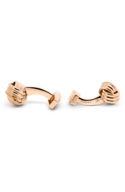 Tateossian Rose Gold Cable Knot Cuff Links