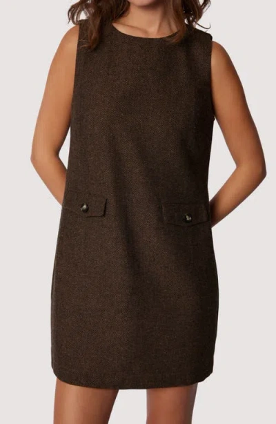 Lost + Wander Delfina Herringbone Shift Minidress