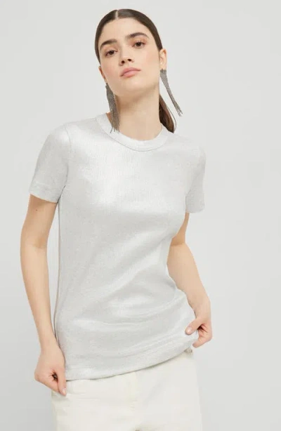 Brunello Cucinelli Ribbed Sparkling T-shirt