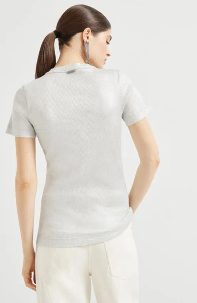 Brunello Cucinelli Ribbed Sparkling T-shirt