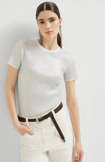 Brunello Cucinelli Ribbed Sparkling T-shirt