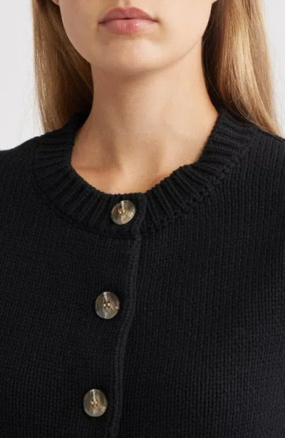 Anne Klein Button-up Sweater Vest In Black