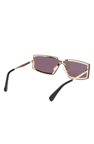 Max Mara 68mm Oversize Rectangular Sunglasses In Purple