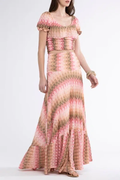 Sunday St Tropez Sunday St. Tropez Zelda Knit Cover-up Maxi Skirt In Multi