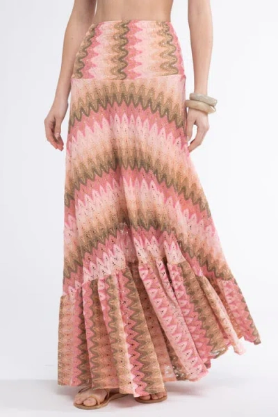 Sunday St Tropez Sunday St. Tropez Zelda Knit Cover-up Maxi Skirt In Multi