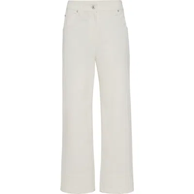 Brunello Cucinelli Square Chino Trousers In White