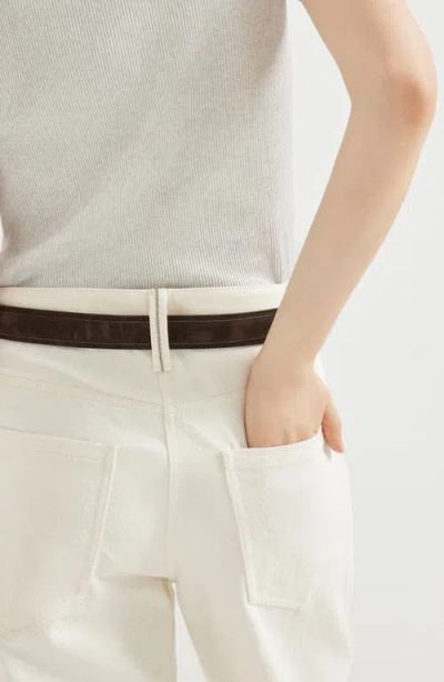 Brunello Cucinelli Square Chino Trousers In White