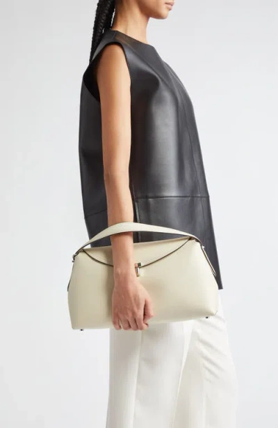 Totême Toteme T-lock Curved Leather Shoulder Bag