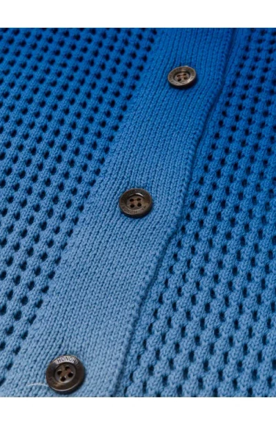 Honor The Gift Ombré Open Stitch Button-up Shirt In Blue