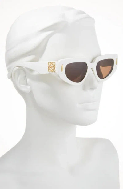 Loewe Anagram 51mm Geometric Sunglasses In Brown