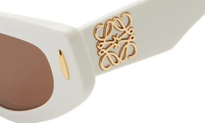 Loewe Anagram 51mm Geometric Sunglasses In Brown