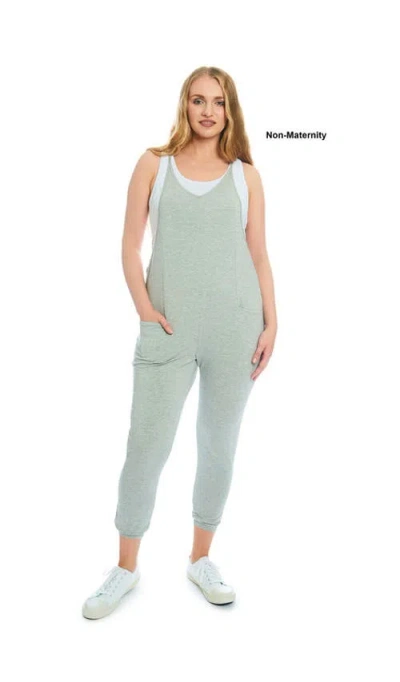 Everly Grey Brandi Maternity/nursing Romper In Green