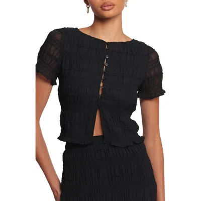 Petal And Pup Petal & Pup Valana Smock Top In Black