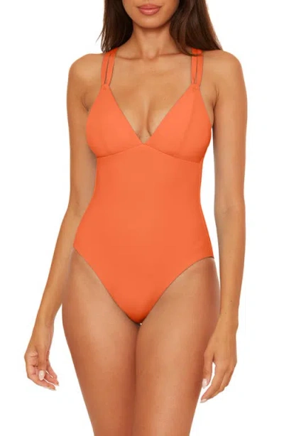 Becca Reversible One-piece Swimsuit In Pink