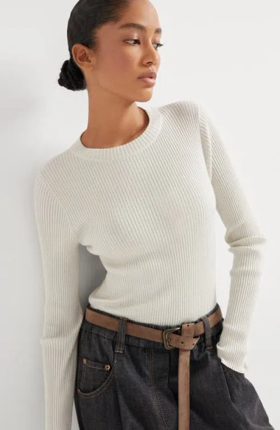 Brunello Cucinelli Lightweight Sweater In White