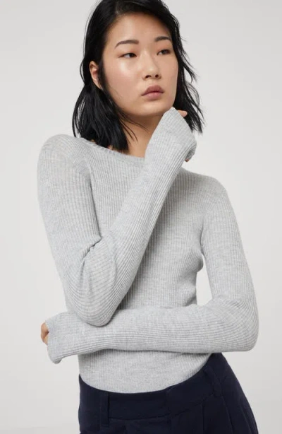 Brunello Cucinelli Shimmer-effect Round-neck Knit In Gray