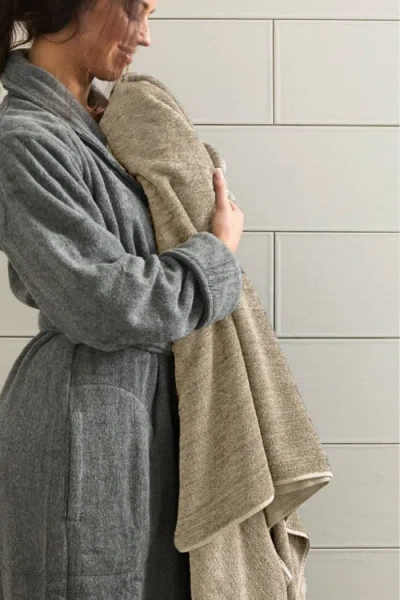 Bedvoyage Melange Viscose Cotton Blend Odor & Mildew Resistant Bath Sheet Towel, 1pc In Gray