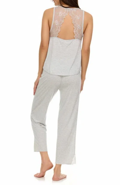 Flora Nikrooz Linda Lace Trim Tank Crop Pajamas
