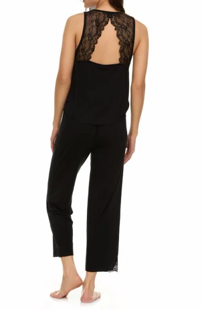 Flora Nikrooz Linda Lace Trim Tank Crop Pajamas