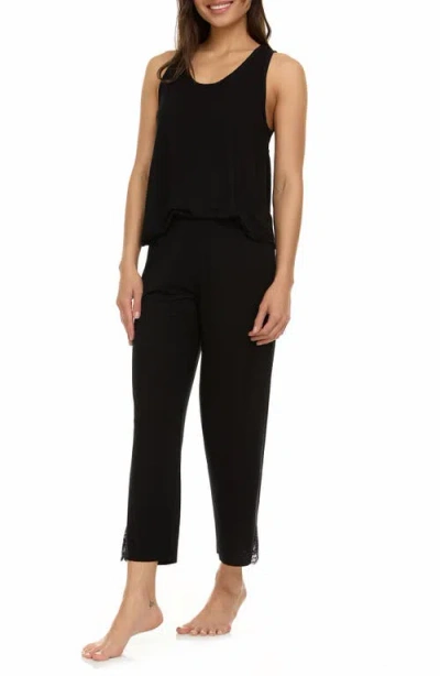 Flora Nikrooz Linda Lace Trim Tank Crop Pajamas
