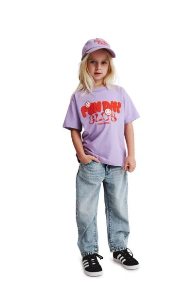 Cotton On Kids Kid's Poppy Oversize Graphic Print Tee In Purple