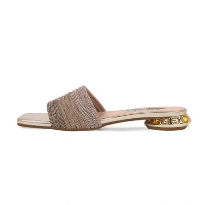 Lady Couture Multi Rhinestone Color Straps Slide With Multi Jewel Heel