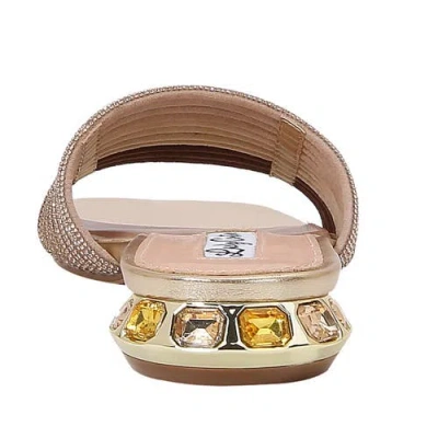Lady Couture Multi Rhinestone Color Straps Slide With Multi Jewel Heel