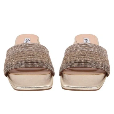 Lady Couture Multi Rhinestone Color Straps Slide With Multi Jewel Heel